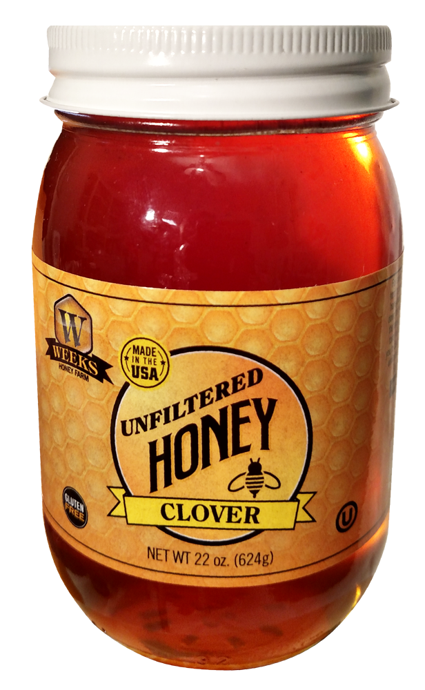 Our Best All-Natural Pure Raw Clover Honey - 22 Ounce