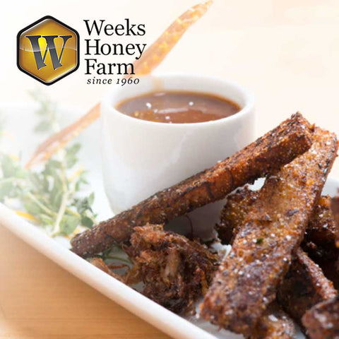 Smokey Pork French Fries with Buckwheat Honey BBQ Ketchup