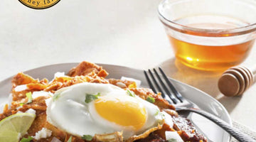 Chilaquiles with Honeyed Bacon & Sunny Side Up Eggs