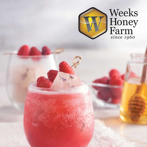 A Refreshing Raspberry Lime Fizz with Raw Alapaha Honey Lavender Ice Float