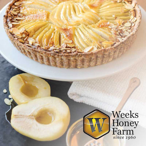 Pear and Raw Honey Custard Tarts