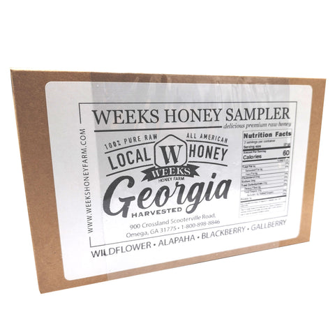 Local Georgia Sampler Box- Bears, 2 Ounce x 4 - Honey - Only $14.99! Order now at Weeks Honey Farm Fast shipping and excellent customer service.