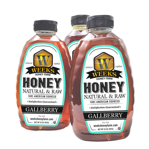 Our Best All-Natural Pure Raw Gallberry Honey - Honey - Only $7.99! Order now at Weeks Honey Farm Fast shipping and excellent customer service.