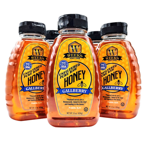 Our Best All-Natural Pure Raw Gallberry Honey - Honey - Only $7.99! Order now at Weeks Honey Farm Fast shipping and excellent customer service.