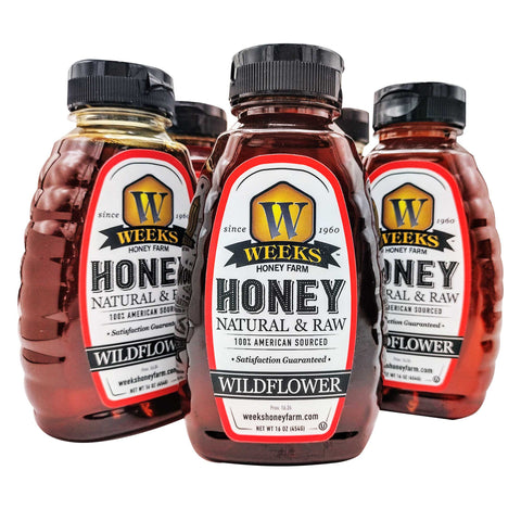 Our Best All-Natural Pure Raw Wildflower Honey - Honey - Only $7.99! Order now at Weeks Honey Farm Fast shipping and excellent customer service.