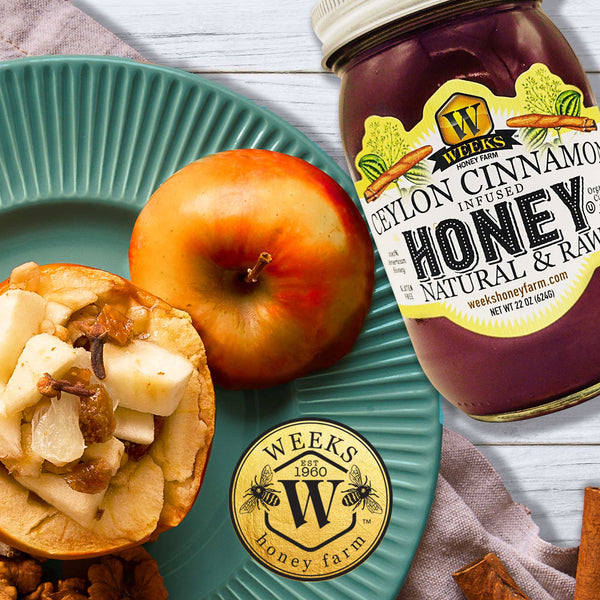 Weeks Infused All-Natural Raw Ceylon Cinnamon Honey, 22 Ounce - Honey - Only $21.99! Order now at Weeks Honey Farm Fast shipping and excellent customer service.