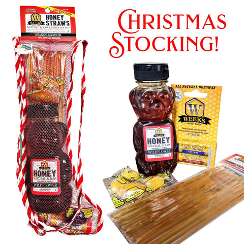 Weeks Honey Christmas Stocking Gift - Gift Box - Only $19.99! Order now at Weeks Honey Farm Fast shipping and excellent customer service.