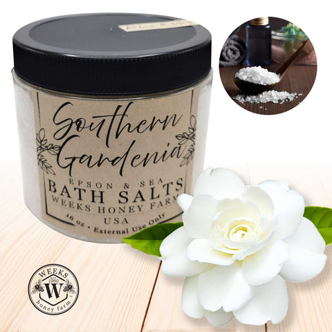 Weeks Honey Farm Southern Bath Salts; 16oz - Soaps - Only $4.99! Order now at Weeks Honey Farm Fast shipping and excellent customer service.