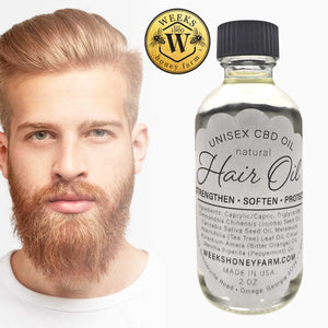 Weeks Hair Oil Blend Will Nourish Your Hair or Beard Perfectly - Vitamins & Supplements - Only $6.99! Order now at Weeks Honey Farm Fast shipping and excellent customer service.