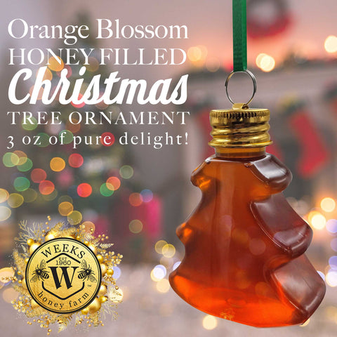 HO, HO, HONEY! Weeks Christmas Ornament Honey Gifts - Food Items - Only $5.99! Order now at Weeks Honey Farm Fast shipping and excellent customer service.