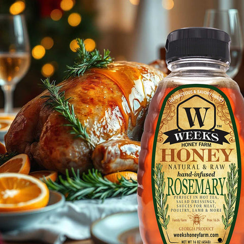 Weeks Hand-Infused Rosemary Honey; 16 oz - Honey - Only $15.99! Order now at Weeks Honey Farm Fast shipping and excellent customer service.