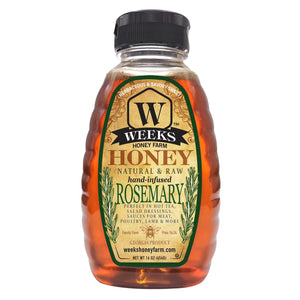 Weeks Hand-Infused Rosemary Honey; 16 oz - Honey - Only $15.99! Order now at Weeks Honey Farm Fast shipping and excellent customer service.