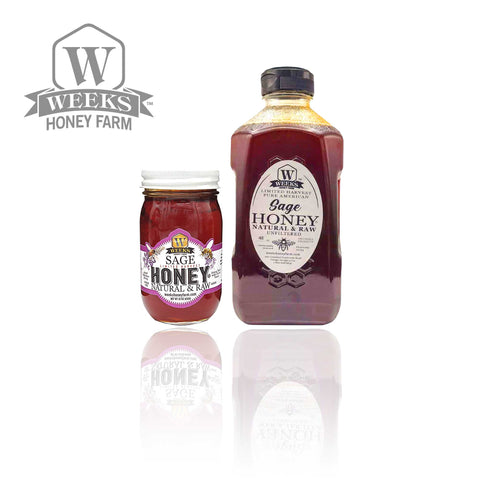 Our Best All-Natural Raw Sage Honey; Limited Harvest - Honey - Only $21.99! Order now at Weeks Honey Farm Fast shipping and excellent customer service.