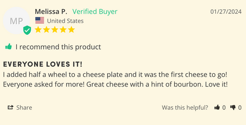 Bourbon Gouda from Wisconsin - House Cheese - Only $7.60! Order now at Weeks Honey Farm Fast shipping and excellent customer service.