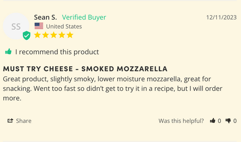 Smoked Mozzarella from Wisconsin - House Cheese - Only $7.60! Order now at Weeks Honey Farm Fast shipping and excellent customer service.