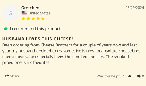 Smoked Provolone from Wisconsin - House Cheese - Only $7.60! Order now at Weeks Honey Farm Fast shipping and excellent customer service.