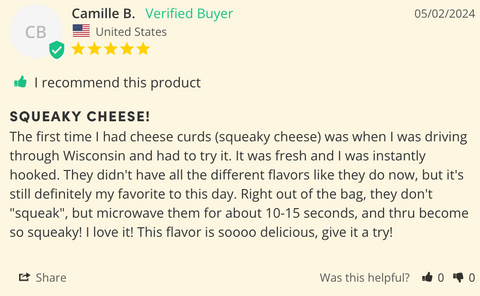 Wisconsin Classic Cheese Curds *Ships Fresh Daily* - Cheese - Only $7.60! Order now at Weeks Honey Farm Fast shipping and excellent customer service.