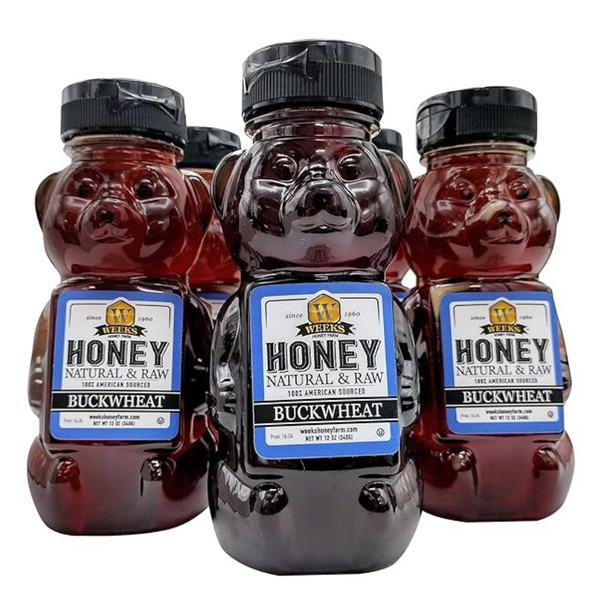 Our Best All-Natural Pure Raw Buckwheat Honey - Honey - Only $11.99! Order now at Weeks Honey Farm Fast shipping and excellent customer service.