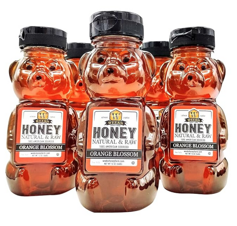 Our Best All-Natural Pure Raw Orange Blossom Honey - Honey - Only $12.99! Order now at Weeks Honey Farm Fast shipping and excellent customer service.