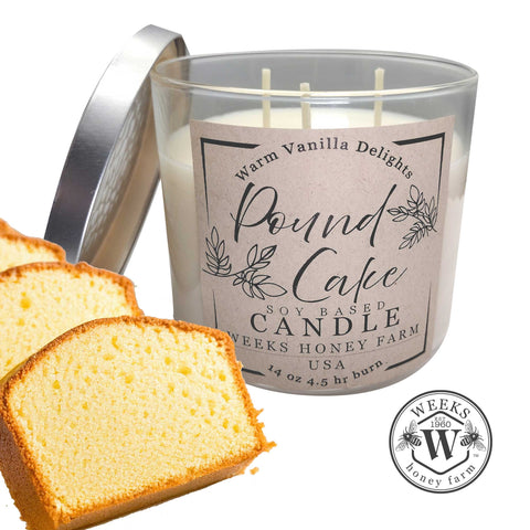 Weeks Premium Soy Candles; 3 Wick - Gifts - Only $24.99! Order now at Weeks Honey Farm Fast shipping and excellent customer service.