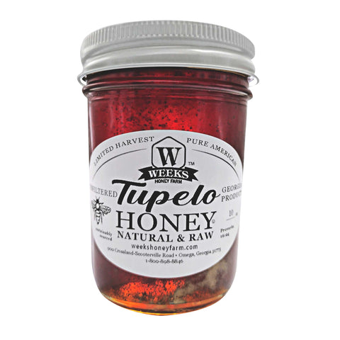 Weeks Pure Raw Tupelo Honey is a Georgia Delight - Honey - Only $12.50! Order now at Weeks Honey Farm Fast shipping and excellent customer service.