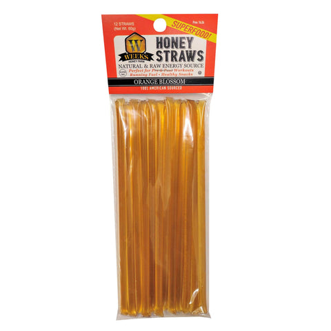 Orange Blossom Honey Straws; 12 Count - Honey - Only $4.50! Order now at Weeks Honey Farm Fast shipping and excellent customer service.