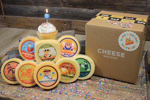 "Have a Cheesy Birthday" Gift Basket - Food Gift Baskets - Only $59.45! Order now at Weeks Honey Farm Fast shipping and excellent customer service.