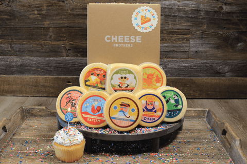 "Have a Cheesy Birthday" Gift Basket - Food Gift Baskets - Only $59.45! Order now at Weeks Honey Farm Fast shipping and excellent customer service.