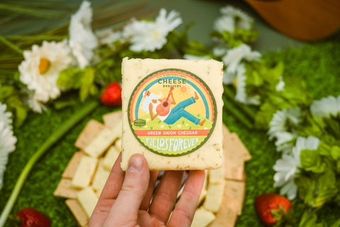 "Fields Forever" Green Onion Cheddar from Wisconsin - House Cheese - Only $7.60! Order now at Weeks Honey Farm Fast shipping and excellent customer service.