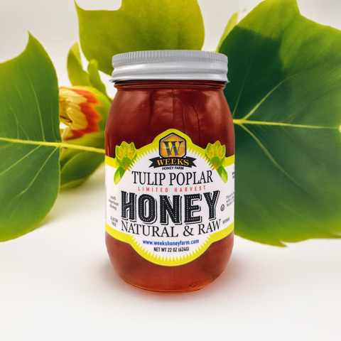 Our Best Raw Tulip Poplar Honey - Honey - Only $21.99! Order now at Weeks Honey Farm Fast shipping and excellent customer service.