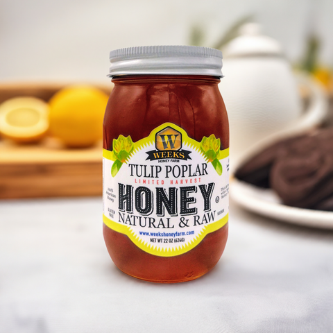 Our Best Raw Tulip Poplar Honey - Honey - Only $21.99! Order now at Weeks Honey Farm Fast shipping and excellent customer service.