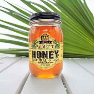 Weeks Raw Palmetto Honey, 22 oz - Honey - Only $16.99! Order now at Weeks Honey Farm Fast shipping and excellent customer service.