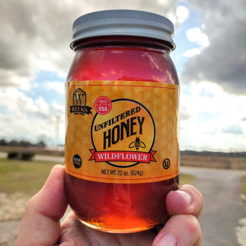 Our Best All-Natural Pure Raw Wildflower Honey - Honey - Only $7.99! Order now at Weeks Honey Farm Fast shipping and excellent customer service.