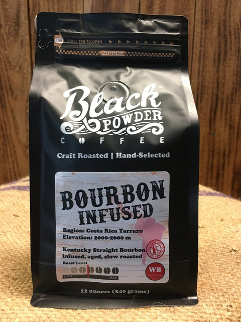 Bourbon Infused Coffee | Small Batch | Medium Roast - Blends - Only $20! Order now at Weeks Honey Farm Fast shipping and excellent customer service.