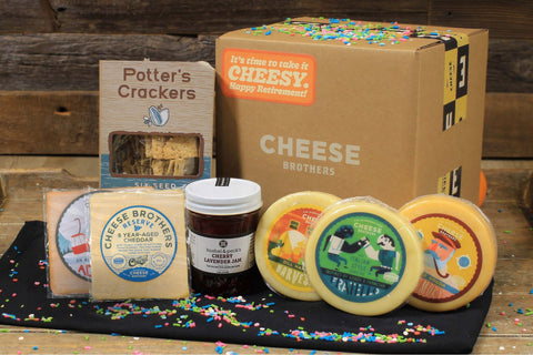 "Take it Cheesy" Retirement Gift Basket - House Cheese - Only $62.95! Order now at Weeks Honey Farm Fast shipping and excellent customer service.