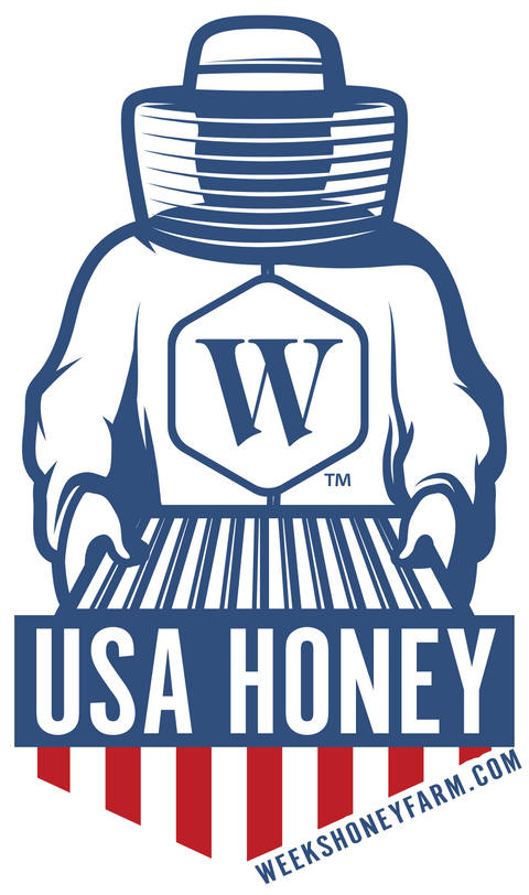 Support American Beekeepers! Weeks USA Honey - Bubble-free decals - Apparel & Accessories - Only $8.99! Order now at Weeks Honey Farm Fast shipping and excellent customer service.