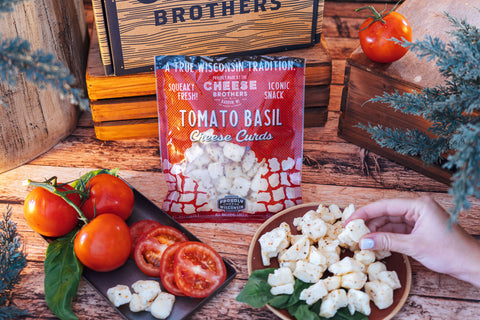 Tomato Basil Cheese Curds *Ships Fresh Daily* from Wisconsin - Cheese - Only $7.60! Order now at Weeks Honey Farm Fast shipping and excellent customer service.