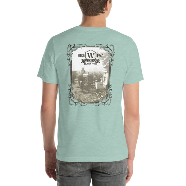 Tractor and Bee Boxes, 1960 Soft Fit Unisex t-shirt - Apparel & Accessories - Only $26.69! Order now at Weeks Honey Farm Fast shipping and excellent customer service.