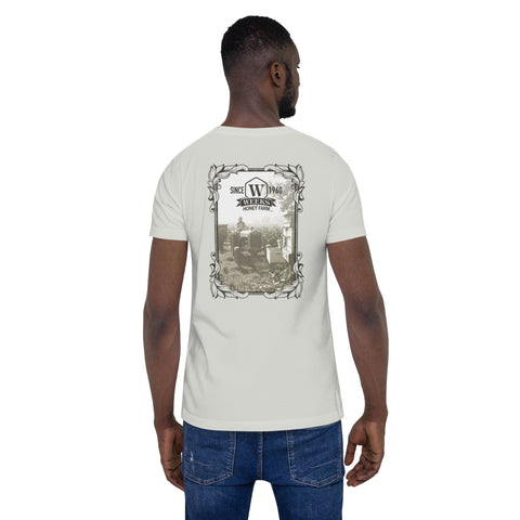 Tractor and Bee Boxes, 1960 Soft Fit Unisex t-shirt - Apparel & Accessories - Only $26.69! Order now at Weeks Honey Farm Fast shipping and excellent customer service.