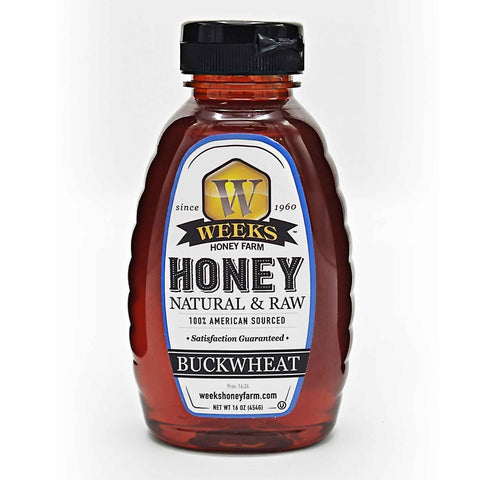 Our Best All-Natural Pure Raw Buckwheat Honey - Honey - Only $11.99! Order now at Weeks Honey Farm Fast shipping and excellent customer service.