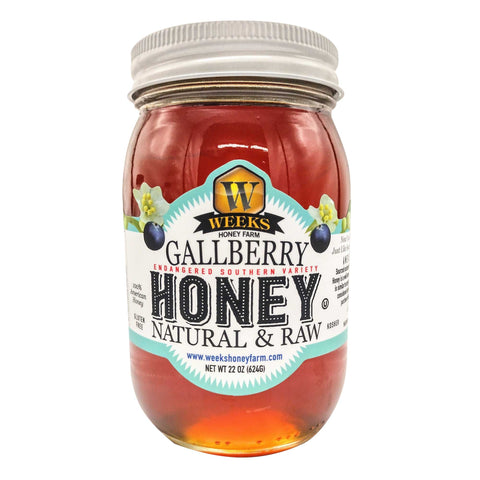 Our Best All-Natural Pure Raw Gallberry Honey - Honey - Only $7.99! Order now at Weeks Honey Farm Fast shipping and excellent customer service.