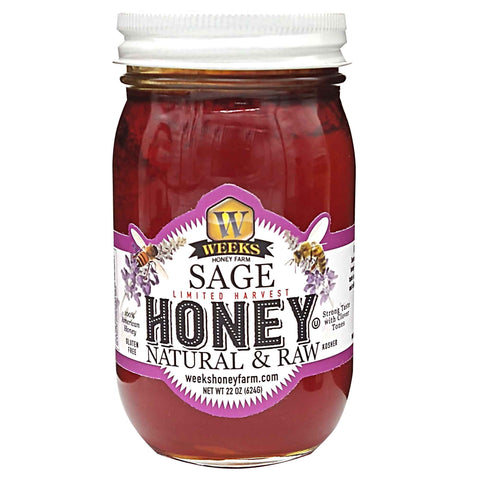 Our Best All-Natural Raw Sage Honey; Limited Harvest - Honey - Only $21.99! Order now at Weeks Honey Farm Fast shipping and excellent customer service.