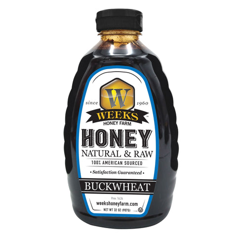 Our Best All-Natural Pure Raw Buckwheat Honey - Honey - Only $11.99! Order now at Weeks Honey Farm Fast shipping and excellent customer service.