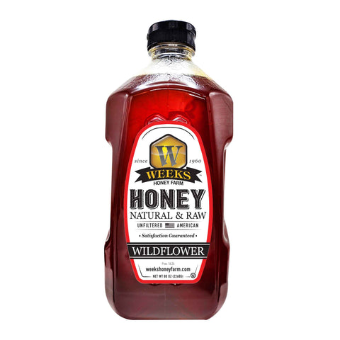 Our Best All-Natural Pure Raw Wildflower Honey - Honey - Only $7.99! Order now at Weeks Honey Farm Fast shipping and excellent customer service.