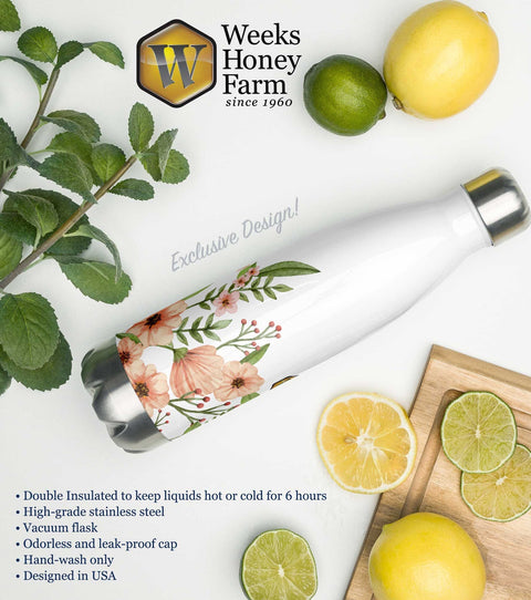 A water bottle to be stylish, be healthy -with a design that your friends will all want! - Mug - Only $28! Order now at Weeks Honey Farm Fast shipping and excellent customer service.