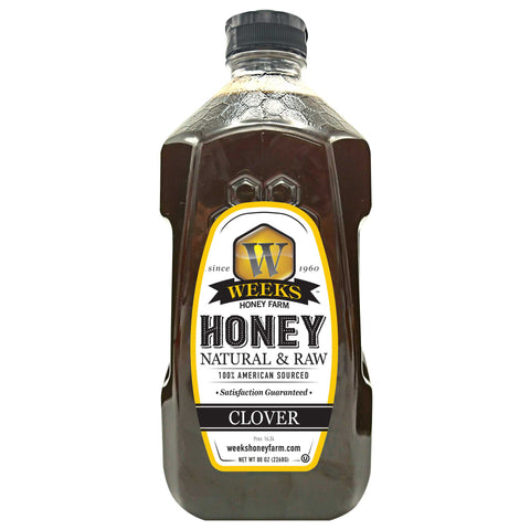 Our Best All-Natural Pure Raw Clover Honey - Honey - Only $7.99! Order now at Weeks Honey Farm Fast shipping and excellent customer service.