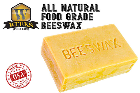 Weeks All-Natural Food Grade Beeswax - Bees Wax - Only $2.50! Order now at Weeks Honey Farm Fast shipping and excellent customer service.