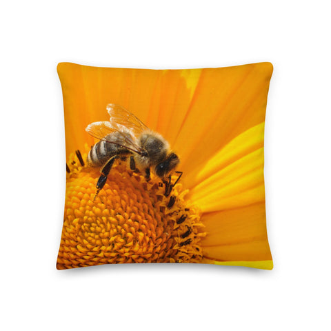 Serene Honey Bee with Tartan | Premium Pillow - Home & Garden - Only $25! Order now at Weeks Honey Farm Fast shipping and excellent customer service.