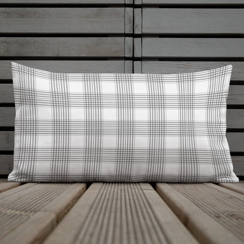 White Lilac and Tartan | Premium Pillow - Home & Garden - Only $25! Order now at Weeks Honey Farm Fast shipping and excellent customer service.