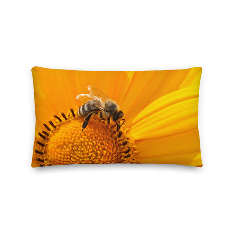 Serene Honey Bee with Tartan | Premium Pillow - Home & Garden - Only $25! Order now at Weeks Honey Farm Fast shipping and excellent customer service.